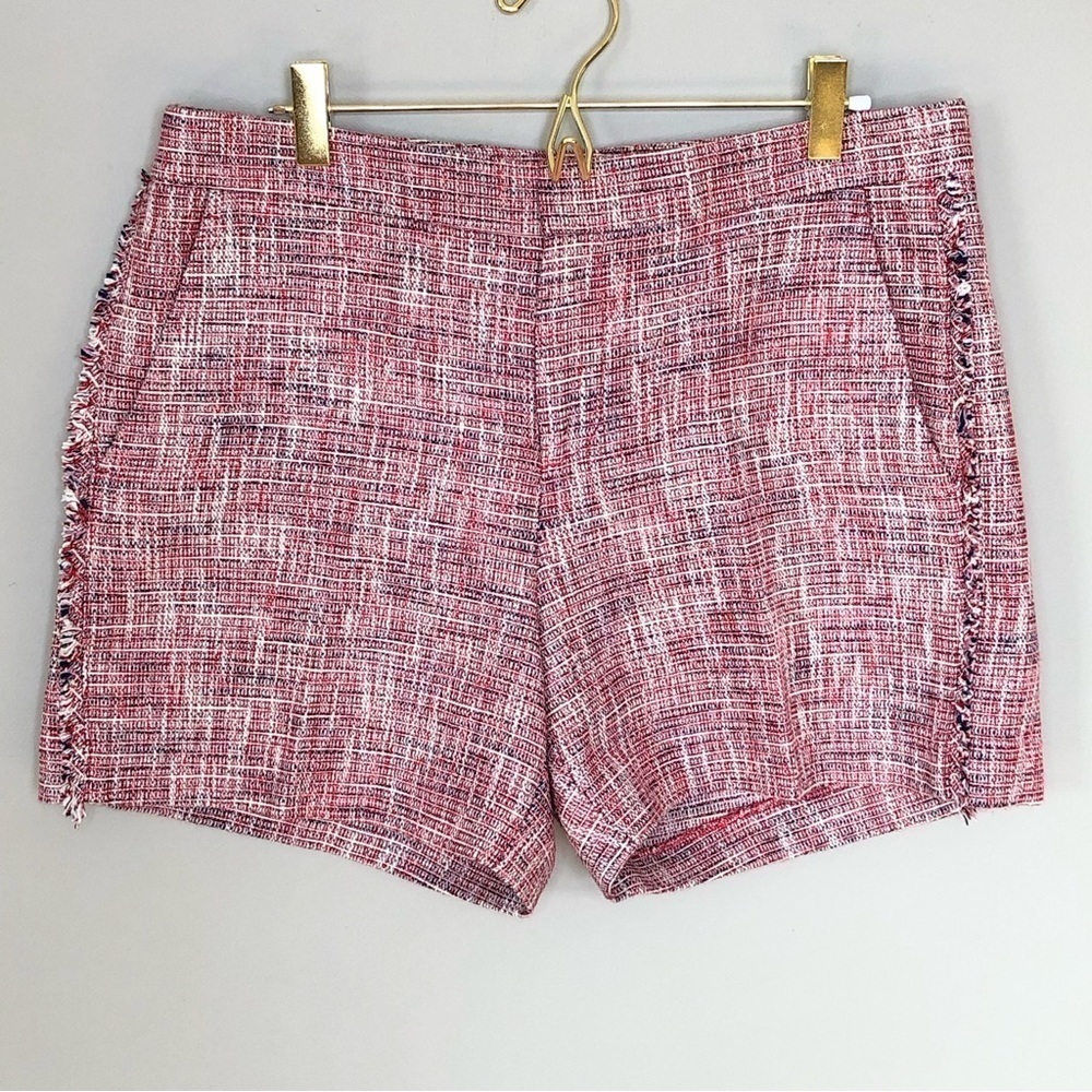 BANANA Republic red white blue tweed dress shorts 6
